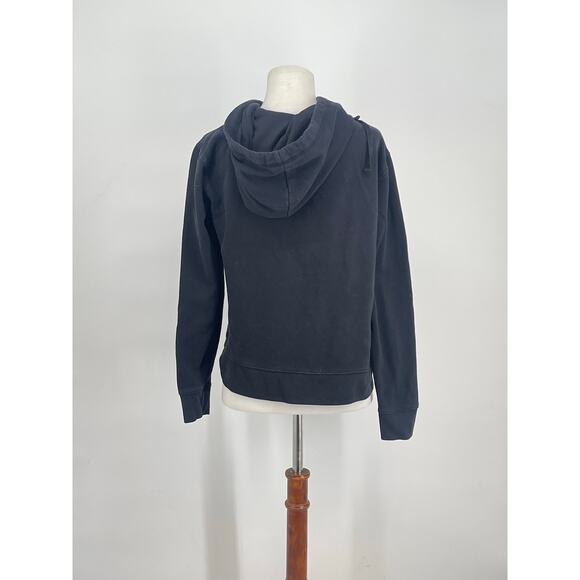 Aeropostale Black Hoodie Sequin Logo Kangaroo Pocket Size Medium Y2K‎ Skater - Picture 2 of 7